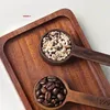 Forks kleine mini houten ronde thee koffie zout lepel zwarte walnoot beuk huishouden diy keuken koken