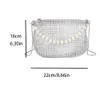 Sac à bandoulière en cristal coréen Rhinest Pearl Gandage à main sac à main de grande capacité Bagure de sous-bras d'embrayage I7KS # #