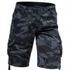 Pantalon pour hommes shorts cargo tactiques masculins camouflage joggers shorts décontractés sports extérieurs demi-pantalons coton coton respirant short de cargaison y240422