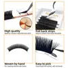 FALSE EYGRASS 12ROWS Easy Fan Auto Eyelash Extension Supplies Handing Making Fast Bloom blommande faux mink ryska volym fransar smink