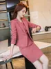 Vestidos de trabalho Designs uniformes formais Blazers para mulheres vestir roupas de negócios com vestido e jaquetas casaco ladies ol Styles