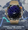 Contrôle 2024 hommes Smart Watch LED lampe de poche extérieure Sports Fitness Tracker IP67 SPESSION HORTÉE SATÉRIEL IP67 Smartwatch Compass