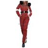 Stii di sci da donna Suite da donna inverno sport all'aperto tusa calda impermeabile con costume da sci con cerniera rimovibile Delivery Delivery Dhu2v