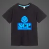 T-shirt Foundation SCP Fluorescente Tshirt Luminio Tshirt Boy Thirts Short Shirts 2022 Nuova Summer Cotton Boy Boy Clothing