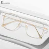 Lunettes de soleil Frames Gold Titanium Women's Lunes Frame Internet Célébrités Eyewear Myopie Prescription anti-bleu Lènes Anti-réflexion