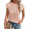 Damesblouses zomer dames t-shirt o-neck shirt shirt met korte mouwen losse gestreepte pullover tops streetwear