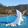 Iron Circle Wedding Arch Backdrop Stand Outdoor Lawn Round Wedding Flower Door Stand Birthday Balloon Party Decor