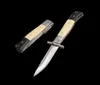 Tactical Folding Knife D2 Satin Blade Cow Bone Handle Outdoor Camping Hiking EDC Pocket Knives With Nylon Bag6700545