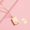 Enveloppe Collier de lettre d'amour pour les femmes et les hommes