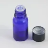 Lagerflaschen 10 ml leer mit Stoppers Blue Glass Packaging Schwarze Schraubkappe