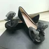 Zapatos casuales Mujeres Pisas de la fiesta Femenina superficial El dedo del contagio se desliza sobre elegante Bow Bow Lady Office Tamaño 43