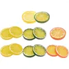 Party Decoration 13 Pcs Imitation Slice Kitchen Table Centerpieces Artificial Fruits Vegetable Pography Props Pvc Limes