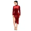 Casual jurken Top Fashion 2024 Lady Sexy Dress Turtleneck Bodycon Velvet Material Women Women