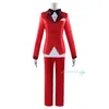 أنيمي أزياء أنيمي Hazbin Cosplay Hotel Charlie Cosplay Come Red Uniform Bow Tie vox play come hat hallown carnival party y240422