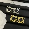 Designer Charm Earrings Women Letter Stud Earings Fashion Geometric Gold Jewelry Luxury Dangle Earing Woman Silver Jewlery Earring