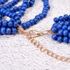 Necklaces UDDEIN Handmade Multi Blue Long Wood Necklace & Pendant Autumn Winter Sweater Chain Bohemian Beads Jewelry Party Gifts Collar
