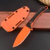 Kampanj Classic BM 15201 Straight Knife S90V Stone Wash Drop Point Blade Full Tang G10 Handle Outdoor Camping Vandring Hunting Fixed Blade Knives With Kydex