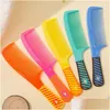 Hair Brushes Household Portable Hairdressing Combed Anti Static Long Clock Mas Combina Color Plastic Comb 21Cm Drop Delivery Products Dhdcw