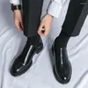 Dress Shoes Men's Leather Pointed Toe Slip-on Comfortable Wear-Resistant Non-slip Formal Wear Large Size Spring And Autumn Main Push