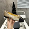 Designer ballet appartements sandale chaussure de chaussures pour femmes pêcheurs en cuir souple