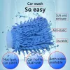 Handskar målrensare Microfiber Chenille Car Styling Moto Wash Vehicle Auto Cleaning Mitt Glove Equipment Detailing Cloths Home Duster