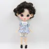 Dolls Icy DBS Blyth Doll 1/6 speelgoed Witte huid Joint Body BJD Zwart haar Mat gezicht met wenkbrauw Custom Doll 30cm