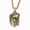 Chaînes en acier inoxydable Christ Jésus collier pendentif église Bijoux religieux bijoux de bijoux pour lui avec chaîne
