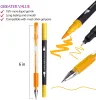 Stylos NOUVEAUX cadeaux de Noël Gel Pens Set 12/24 100 Colore Gel Pen Tip Glitter Gel stylos avec toile Sac Kids Adults Coloring Livres