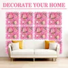 Decorative Flowers Artificial Flower Wall Panel 3D Floral Background Rose Party Wedding Bridal Shower Outdoor Decoration Baby Showe