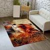 Carpets 1pc Red Living Room Carpet confortable Machine de flanelle lavable Mat de sol en flanelle Home Indoor et extérieur