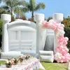 4,5x4m White Wedding Inflatable Bounce House com Slide Bounce Castle Bouncer Tent Ultimate Combo Center for Kids