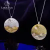 Hängen Lotus Fun Real 925 Sterling Silver Natural Shell Designer Fina smycken The Moonlight Pendant Without Chain Acessorios For Women