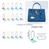 Anneaux clés 10pcs Cartoon Clouds Keychain Colorf Ball Bead Keadchains Fits Bag Dolls Label Hand Tag pour une livraison de goutte unisexe OTVKJ