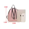 Sacs d'école Vente des femmes Fashion Mini sac à dos Simple Couleur solide Ajustement Small Backpacks Pu Leather Student Bookbags Voyage décontracté