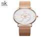 Shengke Women Fashion Quartz Watch Lady Mesh WatchBand High Quality Casual Deproproping-Wristwatch Gift For Wife 20198017093