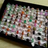 Lotes em massa 100pcs Vintage Luxo Ring Ring Tom de prata Clear Stone Beautiful Ring Wedding Party Ring Elegant Jewel332x