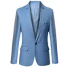 Mężczyźni Blazer Kurtki Solidny kolor Lapel Lapel Slim Fit Business Patel Marka marki Męskie Casual Blazers Coats 240407