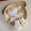 Hair Accessories 3Pcs/Set Lace Flower Baby Girl Headband Socks Set Crown Bows Born Band Floor Po Props For