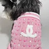 Hondenkleding Designer Designer Merken Honden Sweater klassieke letters Patroon Stretch Comfort Katoen Sweatshirt Vest voor kleine hondenroze roze