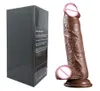 Massagers de pernas Strap de massageador de brinquedos sexuais em vibradores realistas para mulheres Big Dick Toys enorme pênis de vibrador com a sucção lésbica gay ADU5645325