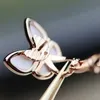 Brand Originalité 925 Boucles d'oreilles Van Van Butterfly plaquées avec des bijoux de Fritillaria Fritillaria en or rose 18k bijoux de haute édition