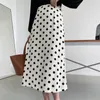 Kjolar matakawa polka dot kvinnor kontor lady enkel elegant vår sommar faldas mujer koreansk mode chic vintage lång kjol