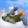 6PcsSet Cartoon Lucky Cat Home Garden Bonsai Decorations Miniatures Gift Lovely Micro Landscape Kitten Miniature Craft 240418