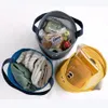 mesh stof mesh handtas grote capaciteit dacr bucket Bag toiletiekas z8ok#