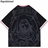 Hip Hop Streetwear Polo TShirt Virgin Mary Graphic T Shirt 2023 Men Short Sleeve Harajuku Cotton Tops Tees Red Grey 240409