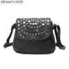 Sacs Anawishare Rivet Crossbody Sacs pour femmes Sac de messager Small en cuir Sacs d'épaule en cuir Femmes sacs à main Bolsa Feminina Bolsos Mujer