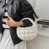 Fi Mini Puffer Tote Bag Стежное кружок кошелек элегантный фиолетовый мягкий нейл.