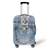 Tillbehör Pocket Dog Bagage Cover Thick Denim Bagage Protective Cover1832 Inch Trolley Case Fascase Damm Cover Travel Accessories