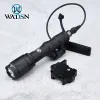 Scopes WASDN M300 M600 Flashlight Quick Release Picatinny Base Press To Turn On The Light Fit 20mm Rail Outdoor Hunting Weapon LED Lamp