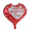 Party Decoration Happy Mothers Day Balloons 18 Inch Foil Love Shaped Balloon English Spanish Mylar Helium SN296